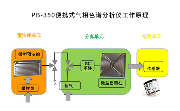 PB-350便攜式氣相色譜分析儀工作原理 PB-350便攜式氣相色譜分析儀工作原理